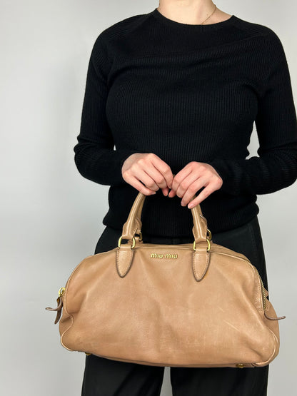 Miu Miu Leather Hobo Bag