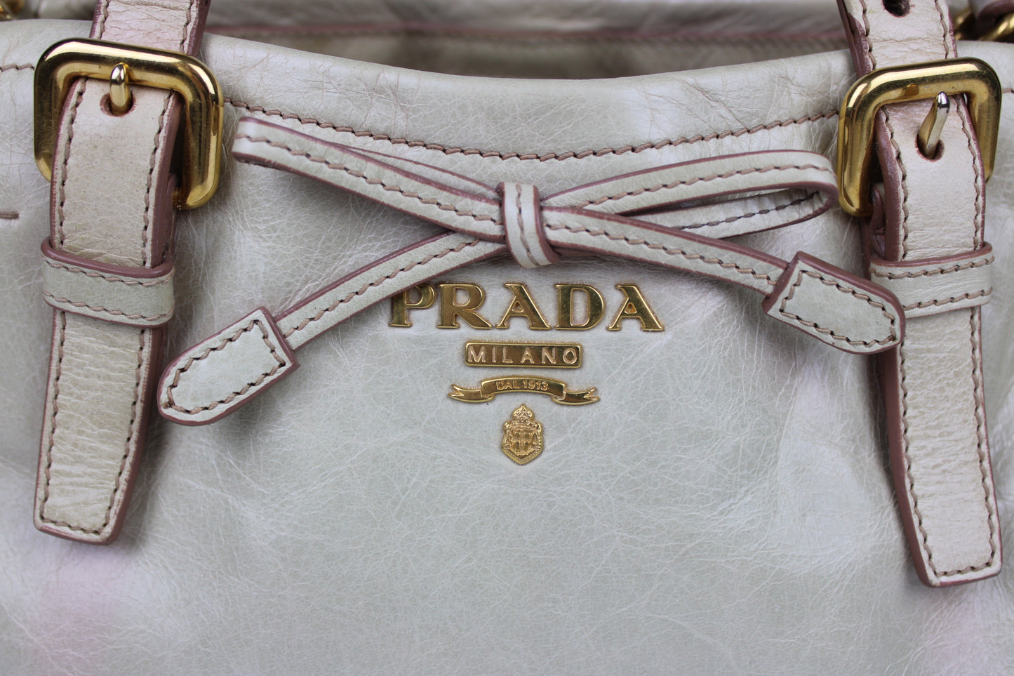 Prada Vitello Shine 2-Way Bow Bag