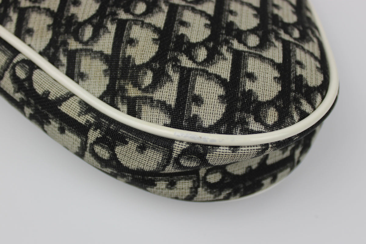 Pre-owned Dior Blue Monogram Mini Saddle Bag 2002