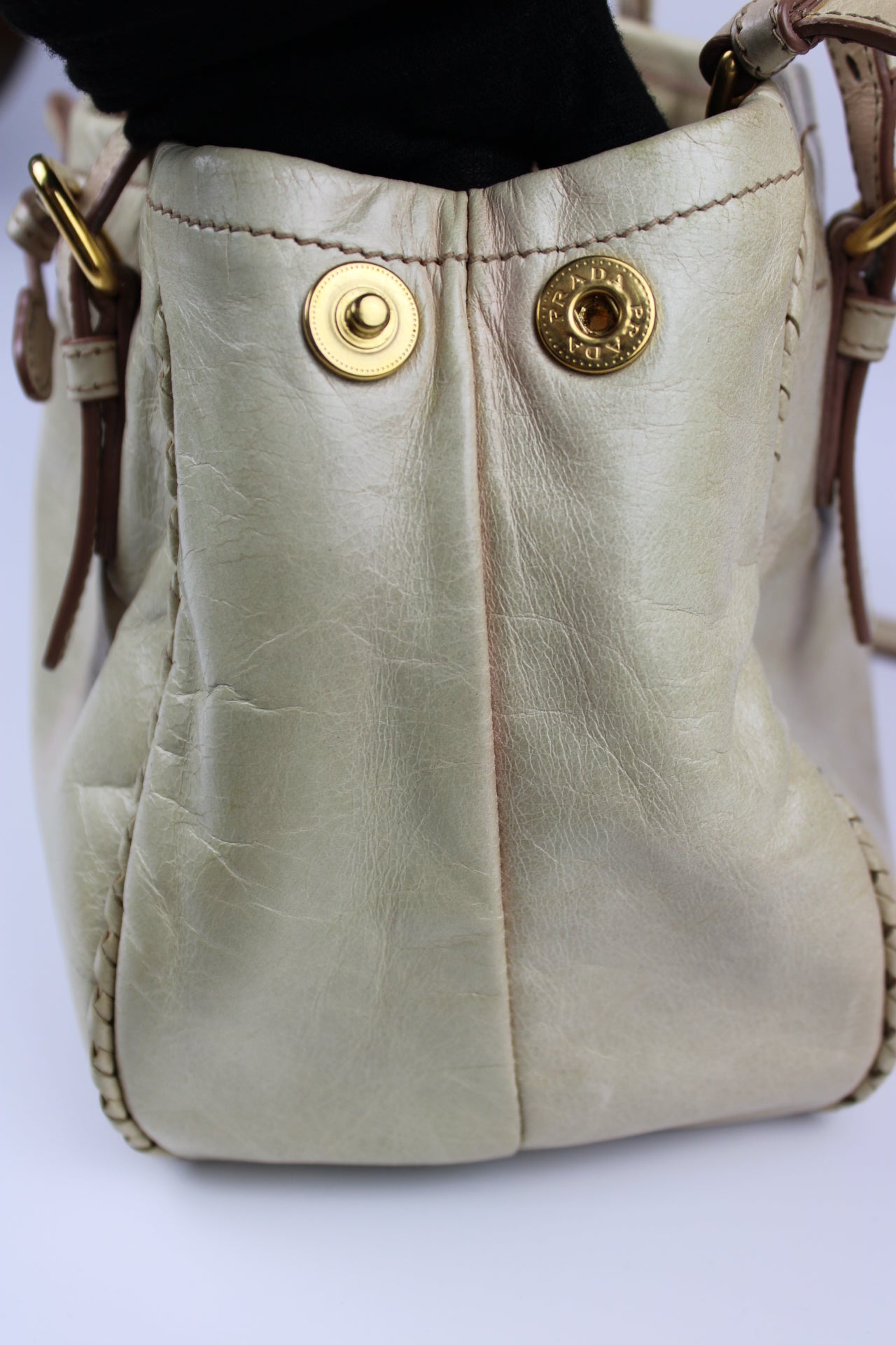 Prada Vitello Shine 2-Way Bow Bag