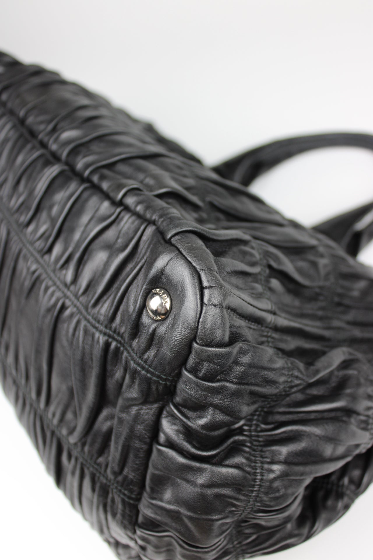 Prada Gaufre Nappa Leather Hobo Tote Bag