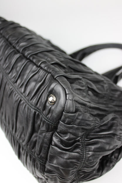 Prada Gaufre Nappa Leather Hobo Tote Bag