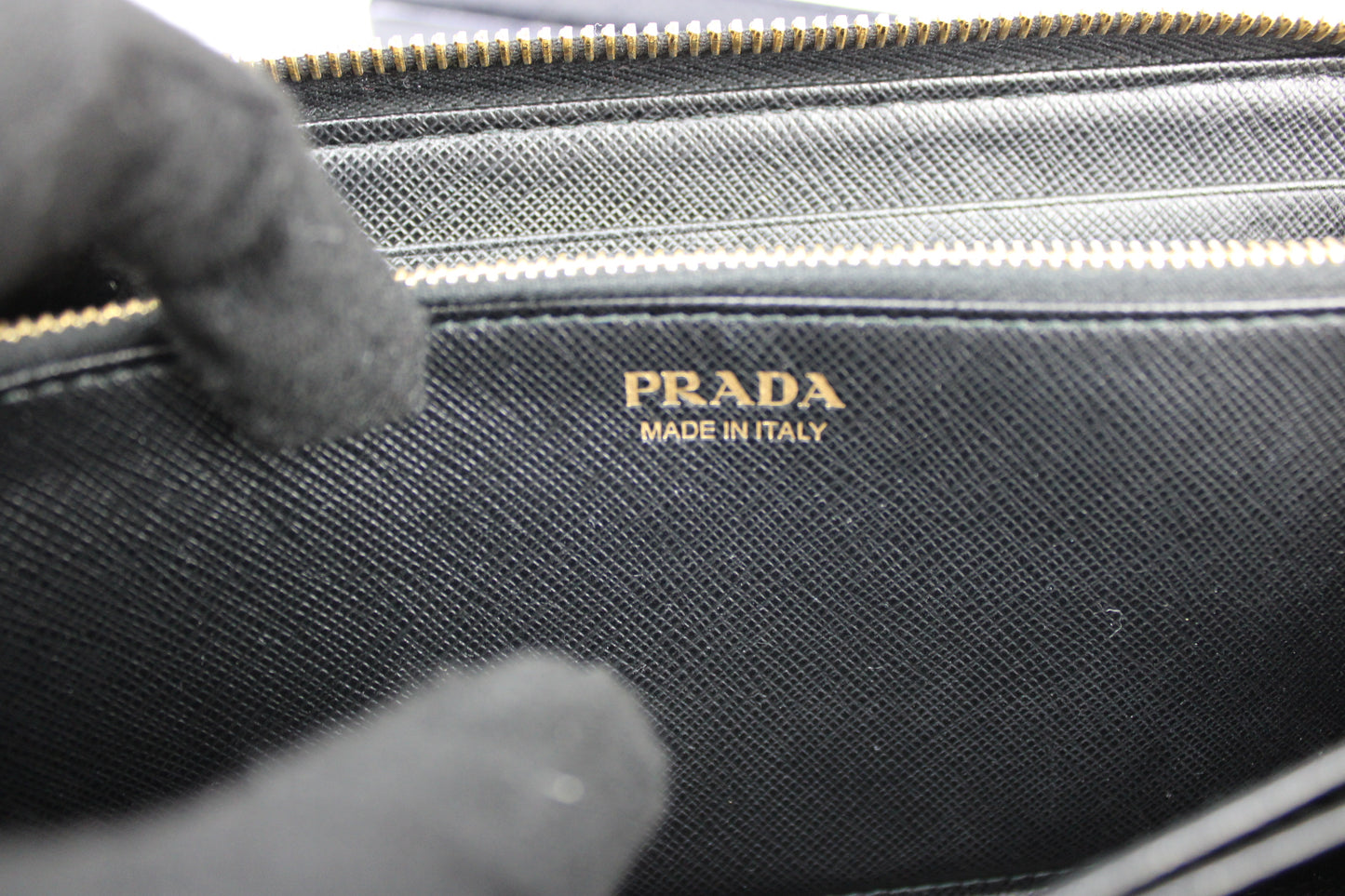 Prada Saffiano Leather Zip Around Long Wallet 2017 (With Receipt)