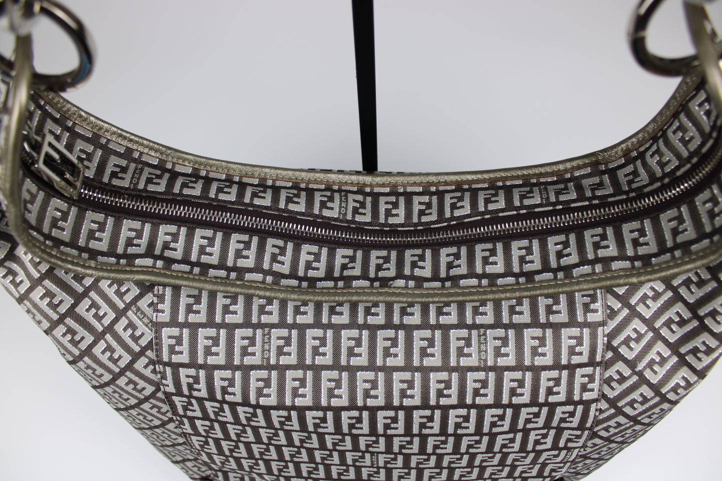 Fendi Zucchino Hobo Shoulder Bag