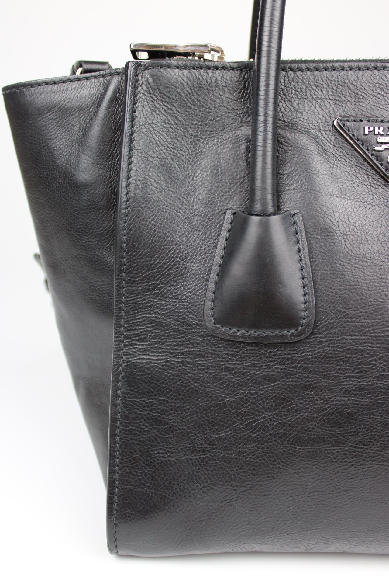 Prada Calfskin Leather Tote 2-Way Bag 2013