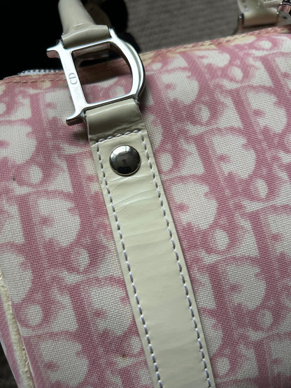 Pre-owned Dior Monogram Pink Mini Boston Bag 2004