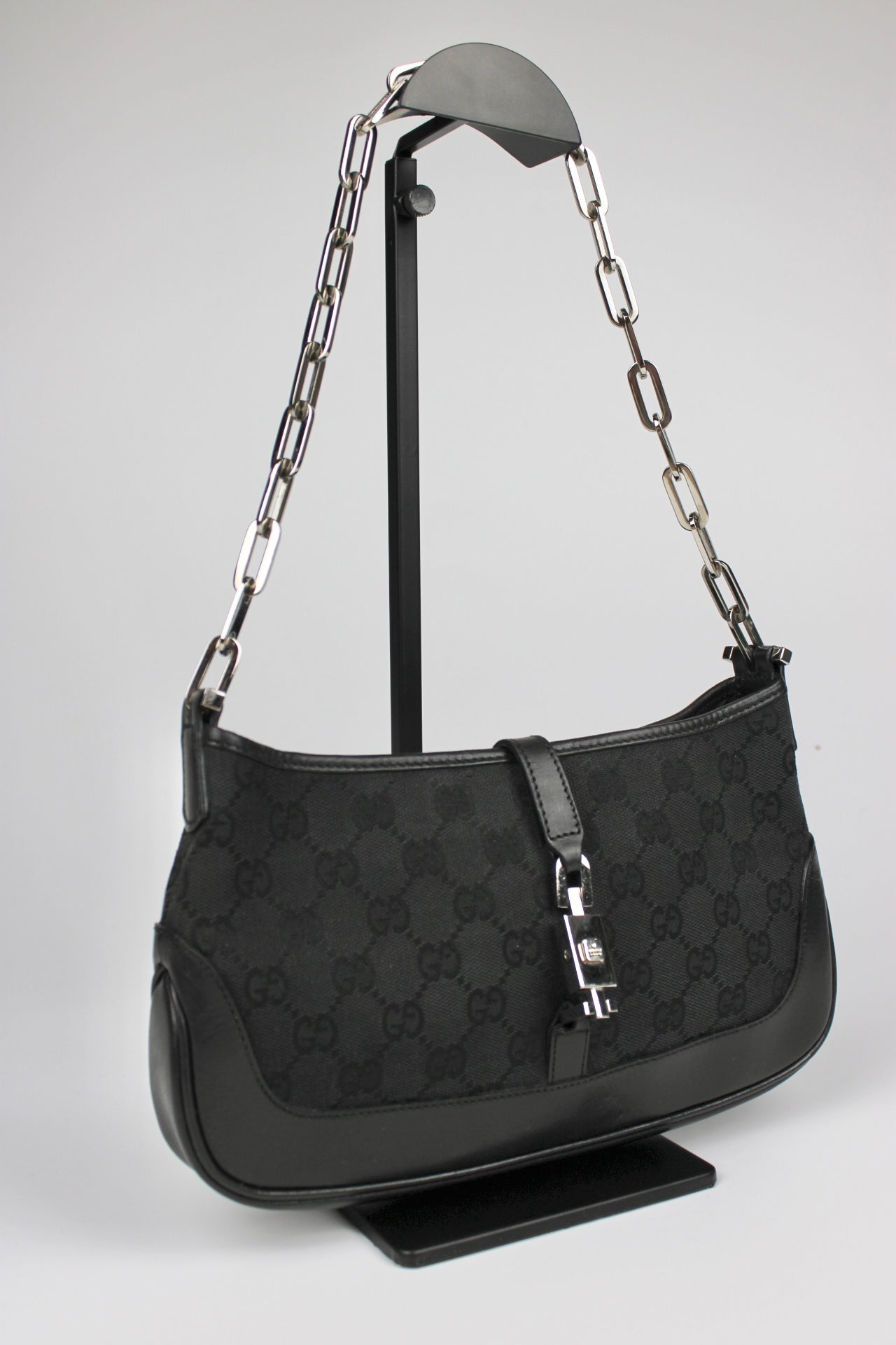 Gucci Monogram Chain Strap Mini Jackie Bag (Restored)