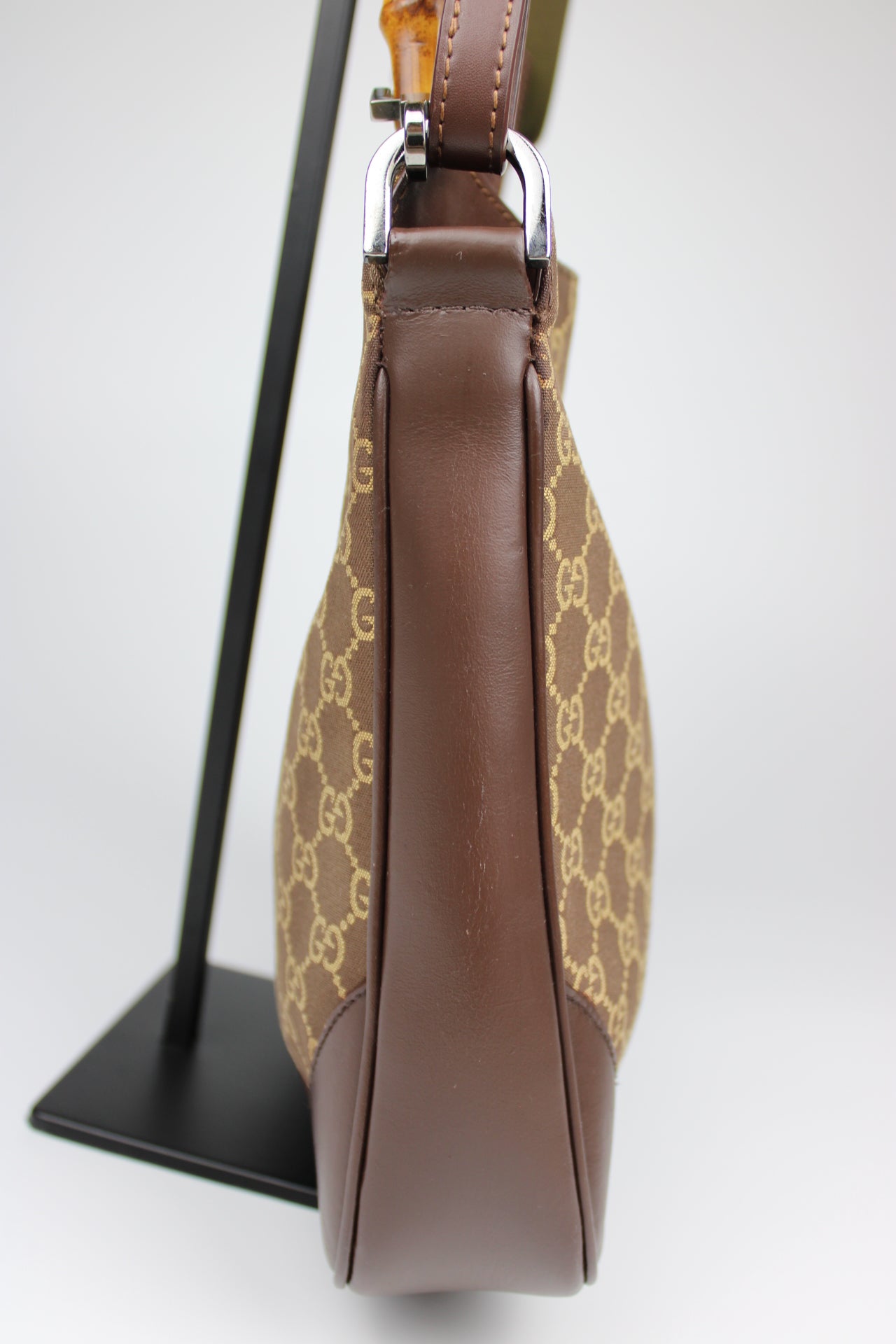 Gucci Monogram Bamboo Shoulder Bag