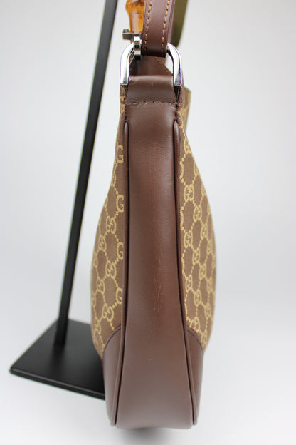 Gucci Monogram Bamboo Shoulder Bag