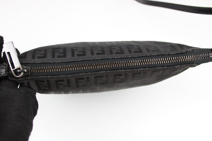 Fendi Zucchino Black Cross Body Bag