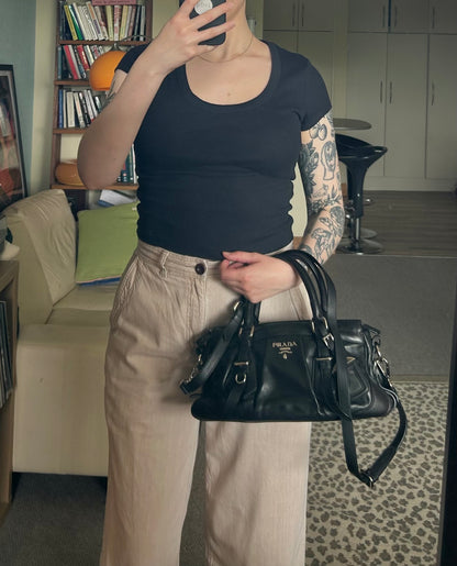 Prada Glacé Calf Leather 2-Way Bag