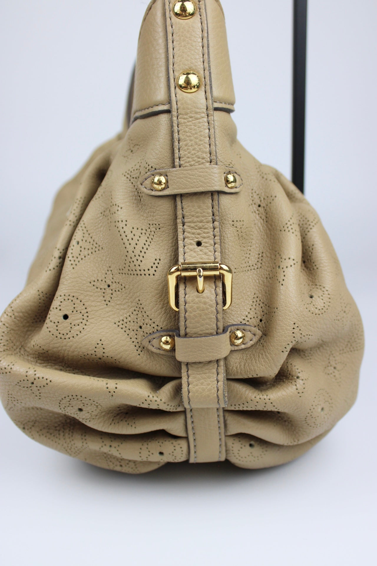 Louis Vuitton Leather Mahina Biscuit Monogram 2-Way Bag 2009