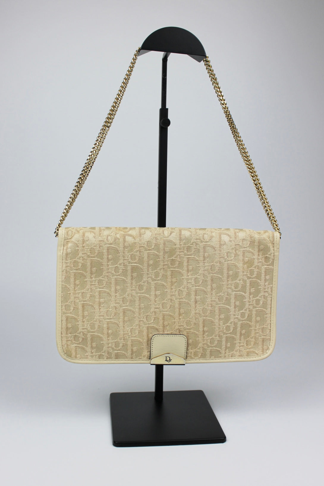 Pre-owned Dior Monogram Oblique Canvas Chain Strap Bag 1980s