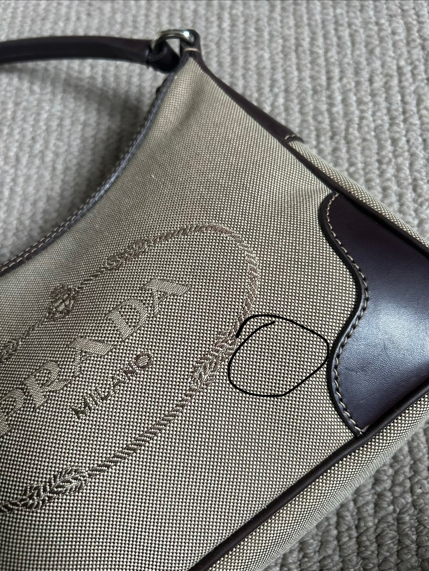 Prada Canvas Mini Hobo Bag