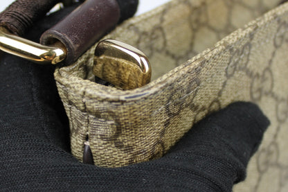 Gucci Monogram Coated Canvas Cross Body Bag (With Gucci Charm)