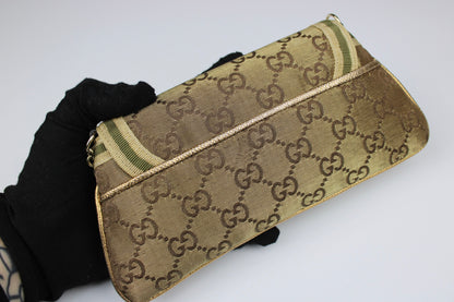 Gucci Monogram Satin Mini Pochette Bag