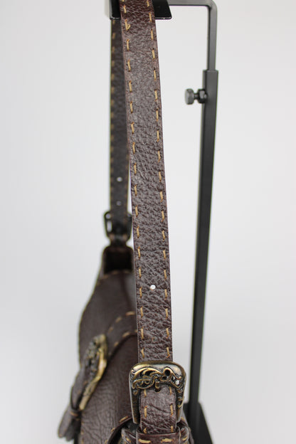 Fendi Zucca Tobacco Stondata Shoulder Bag 2007 (With Receipt)