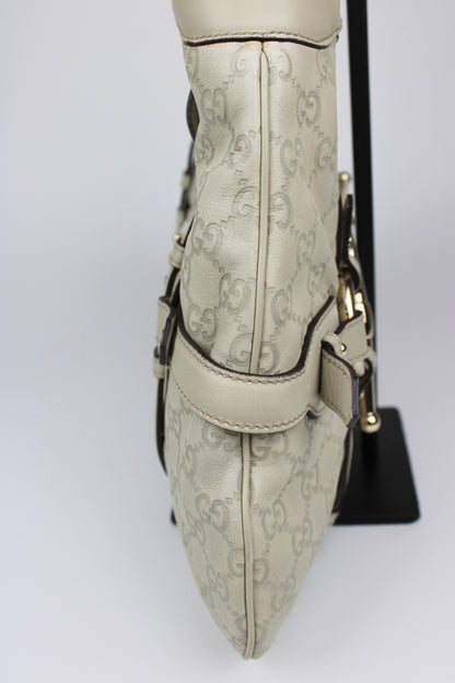 Pre-owned Gucci Monogram 85th Anniversary Leather Jackie Bag