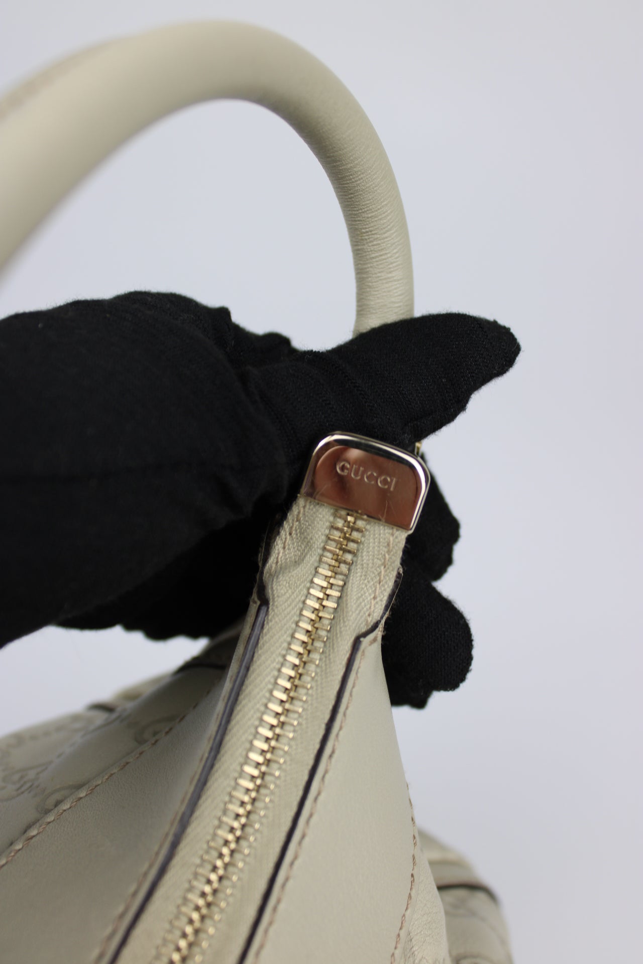 Gucci Monogram Abbey Leather Bag
