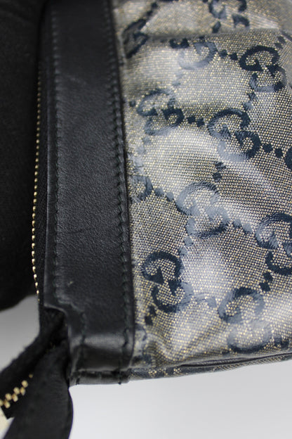 Gucci Monogram Charm Patent Pochette Bag