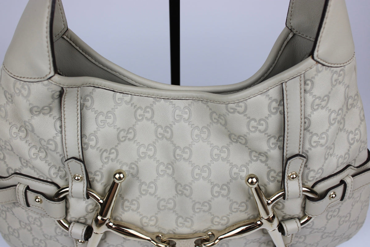 Pre-owned Gucci Monogram 85th Anniversary Leather Jackie Bag