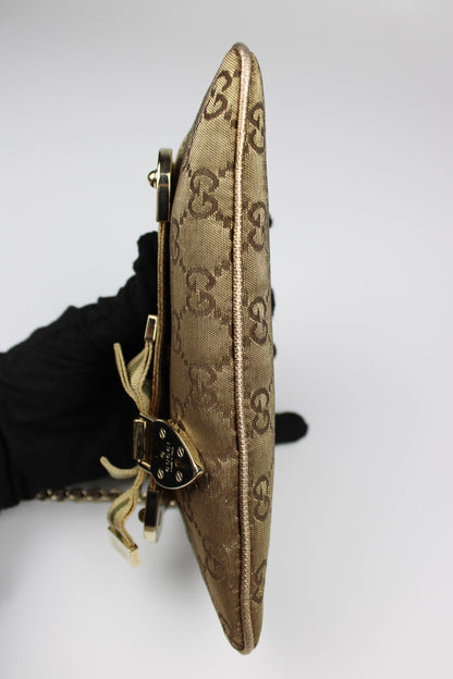 Gucci Monogram Satin Mini Pochette Bag