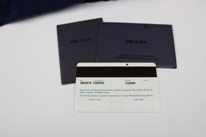 Prada Cervo Leather Hobo Bag