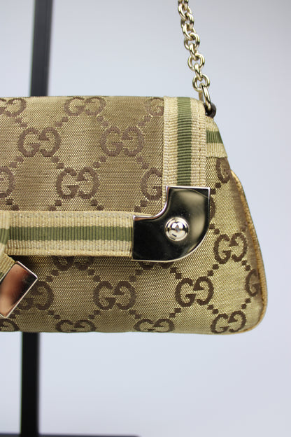 Gucci Monogram Satin Mini Pochette Bag
