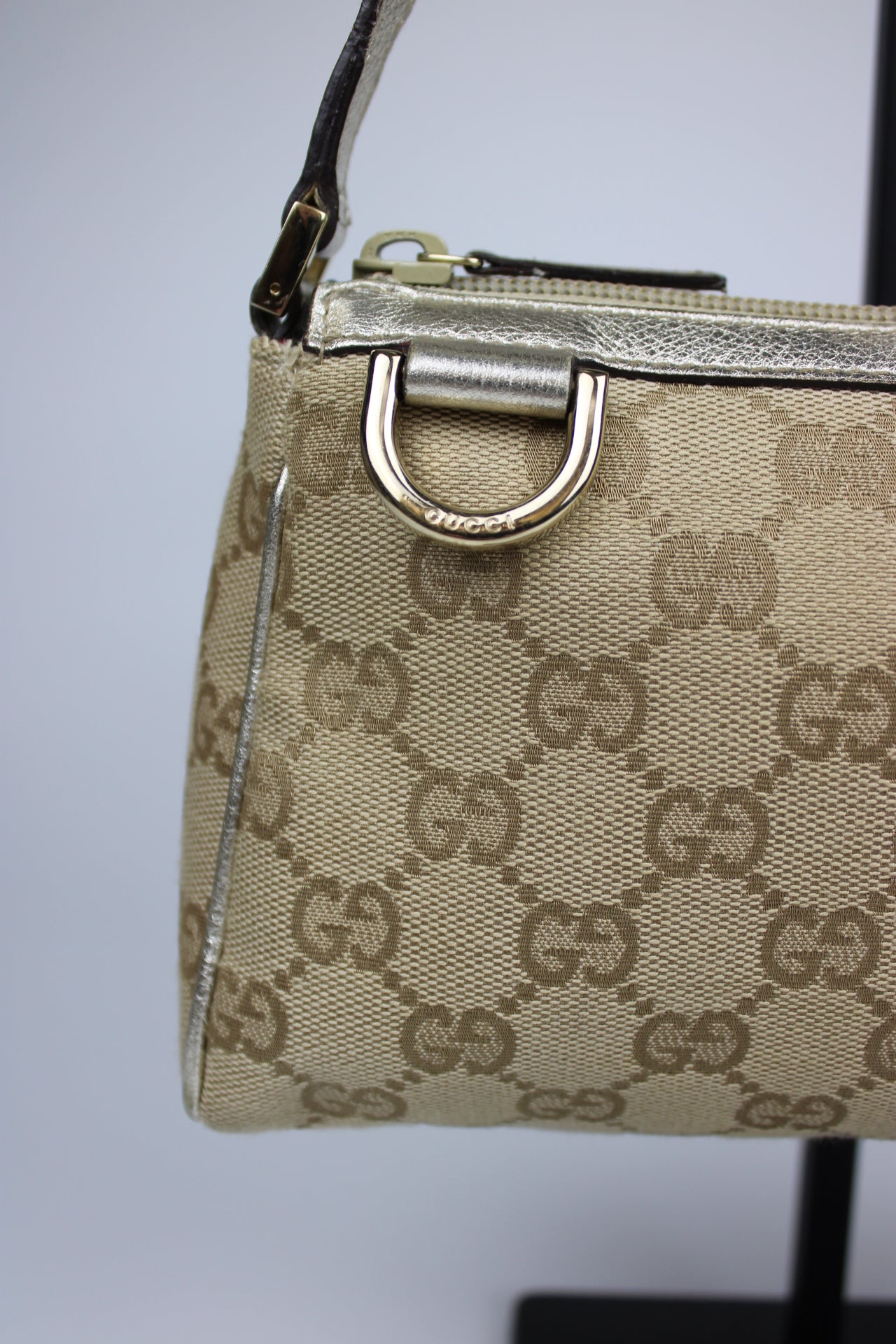 Gucci Monogram D-Ring Pochette Bag