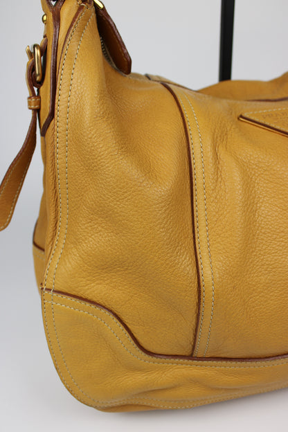 Prada Cervo Leather Hobo Bag