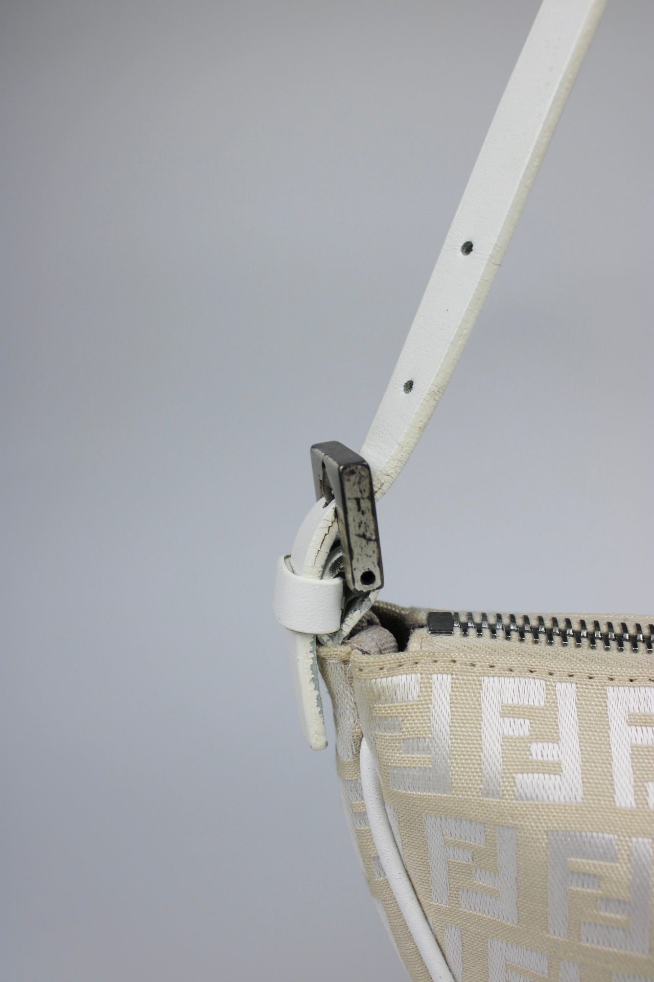 Fendi Zucchino Half Moon Pochette Bag