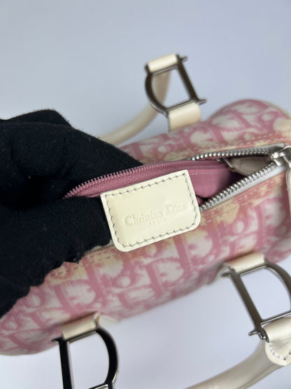 Pre-owned Dior Monogram Pink Mini Boston Bag 2004