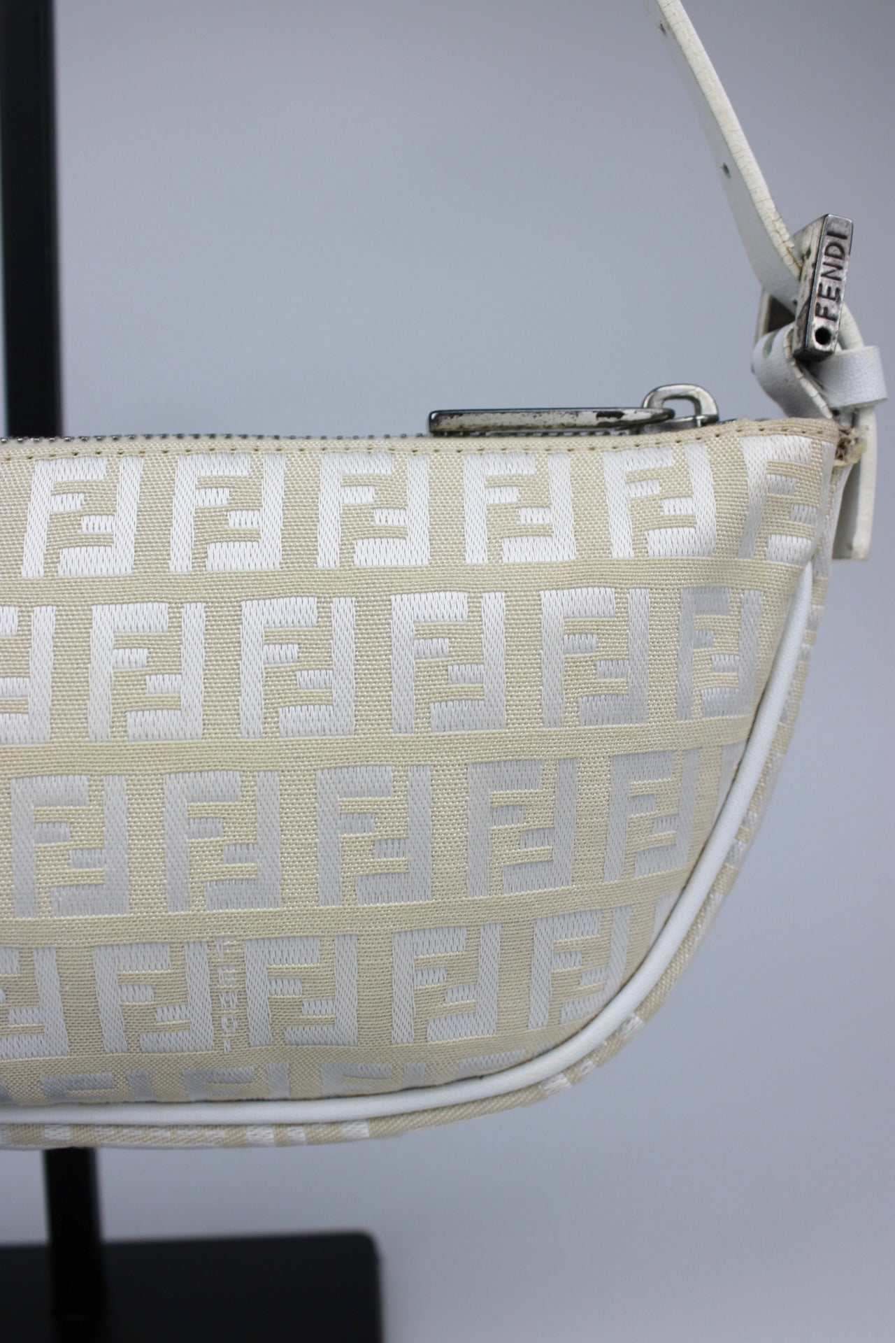 Fendi Zucchino Half Moon Pochette Bag