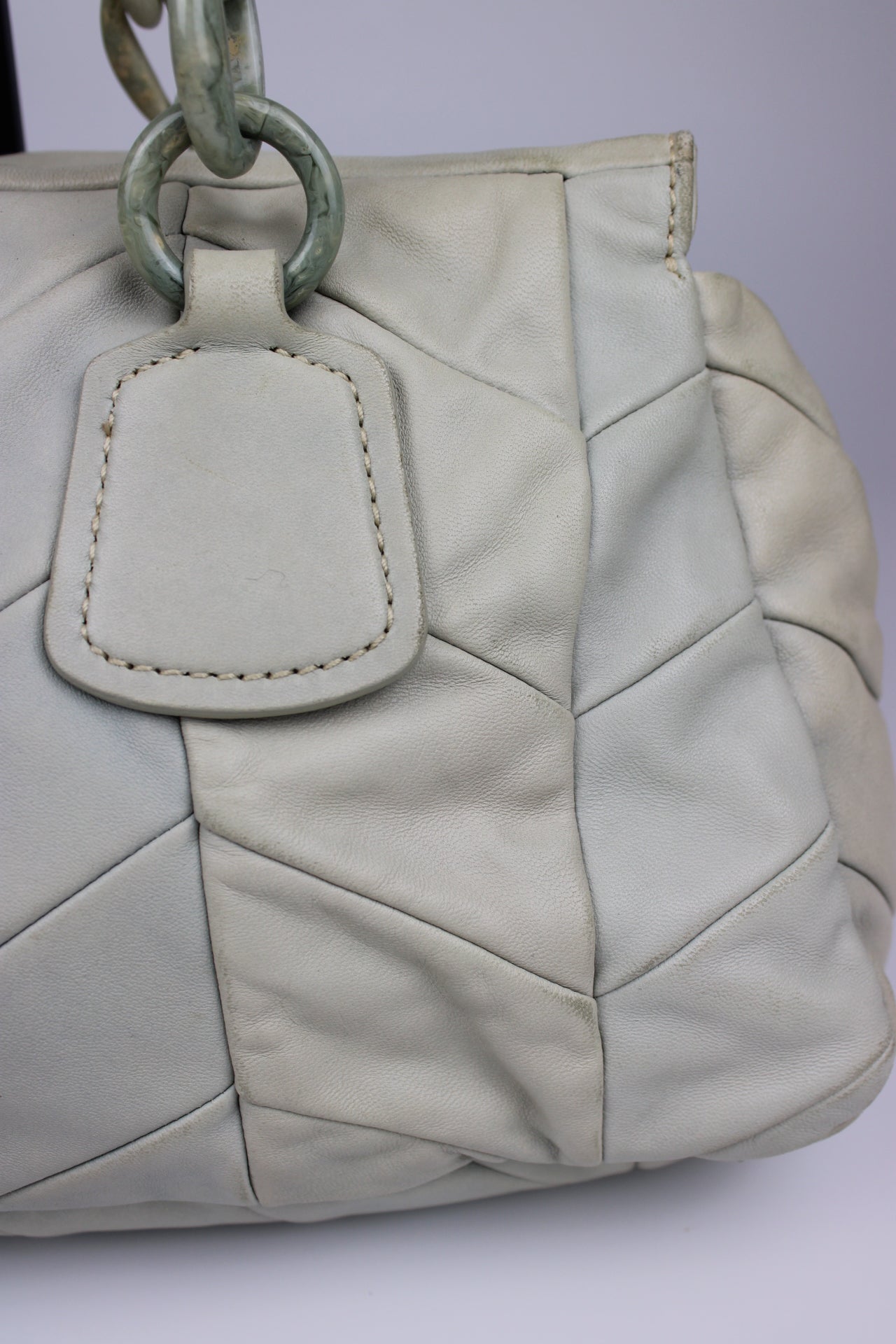 Miu Miu Leather Marbled Strap Shoulder Bag