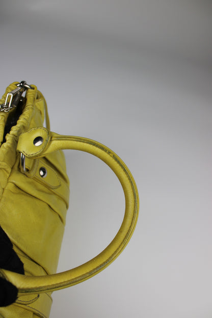 Miu Miu Yellow Vitello 2-Way Bag