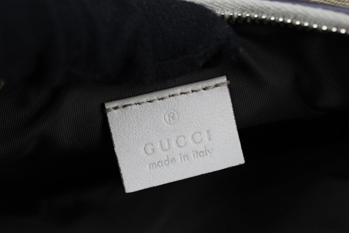 Gucci Monogram Interlocking GG Heart Charm Pochette Bag