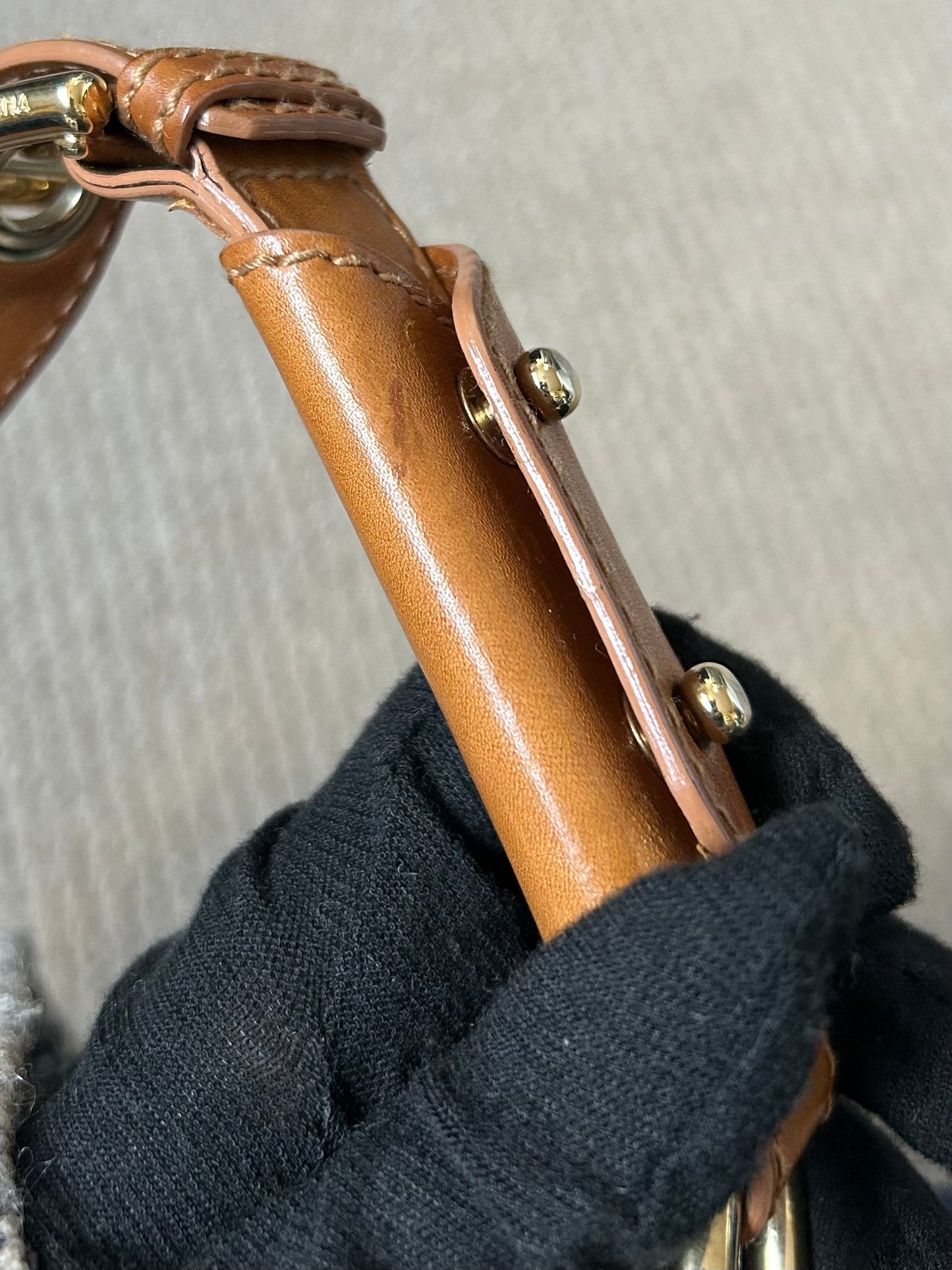 Dolce & Gabbana Leather Baguette Shoulder Bag