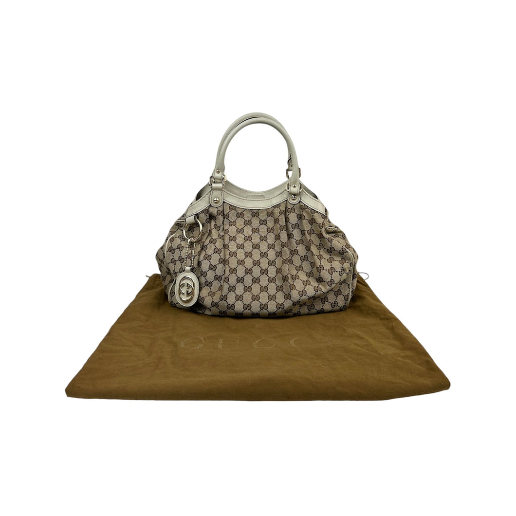 Gucci Monogram Sukey Hobo Tote Bag