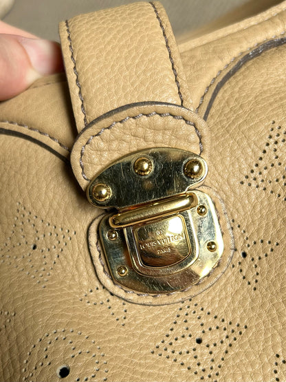 Louis Vuitton Leather Mahina Biscuit Monogram 2-Way Bag 2009