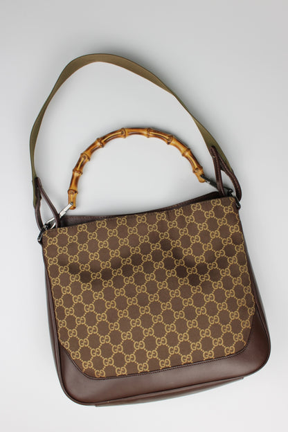 Gucci Monogram Bamboo Shoulder Bag