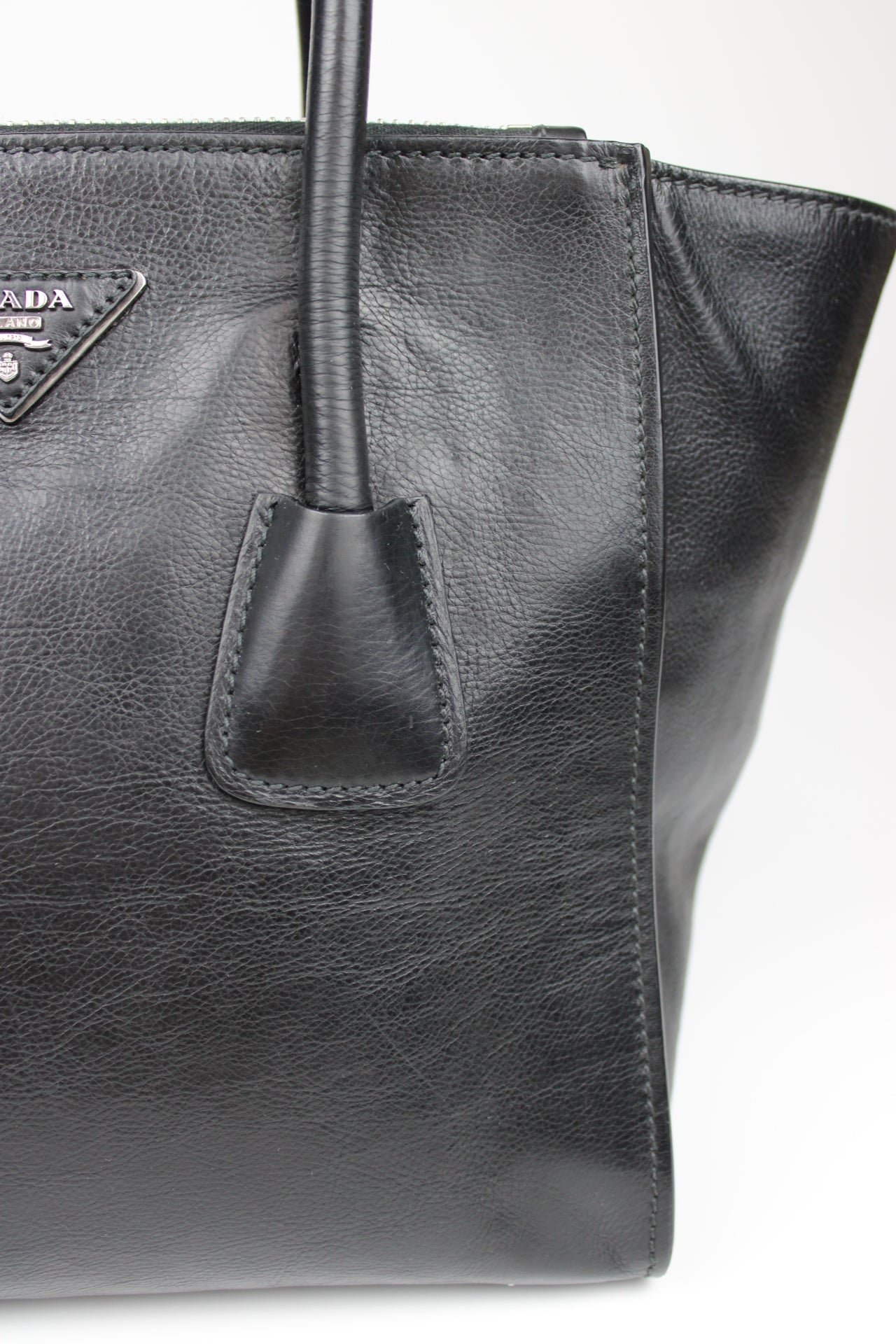 Prada Calfskin Leather Tote 2-Way Bag 2013