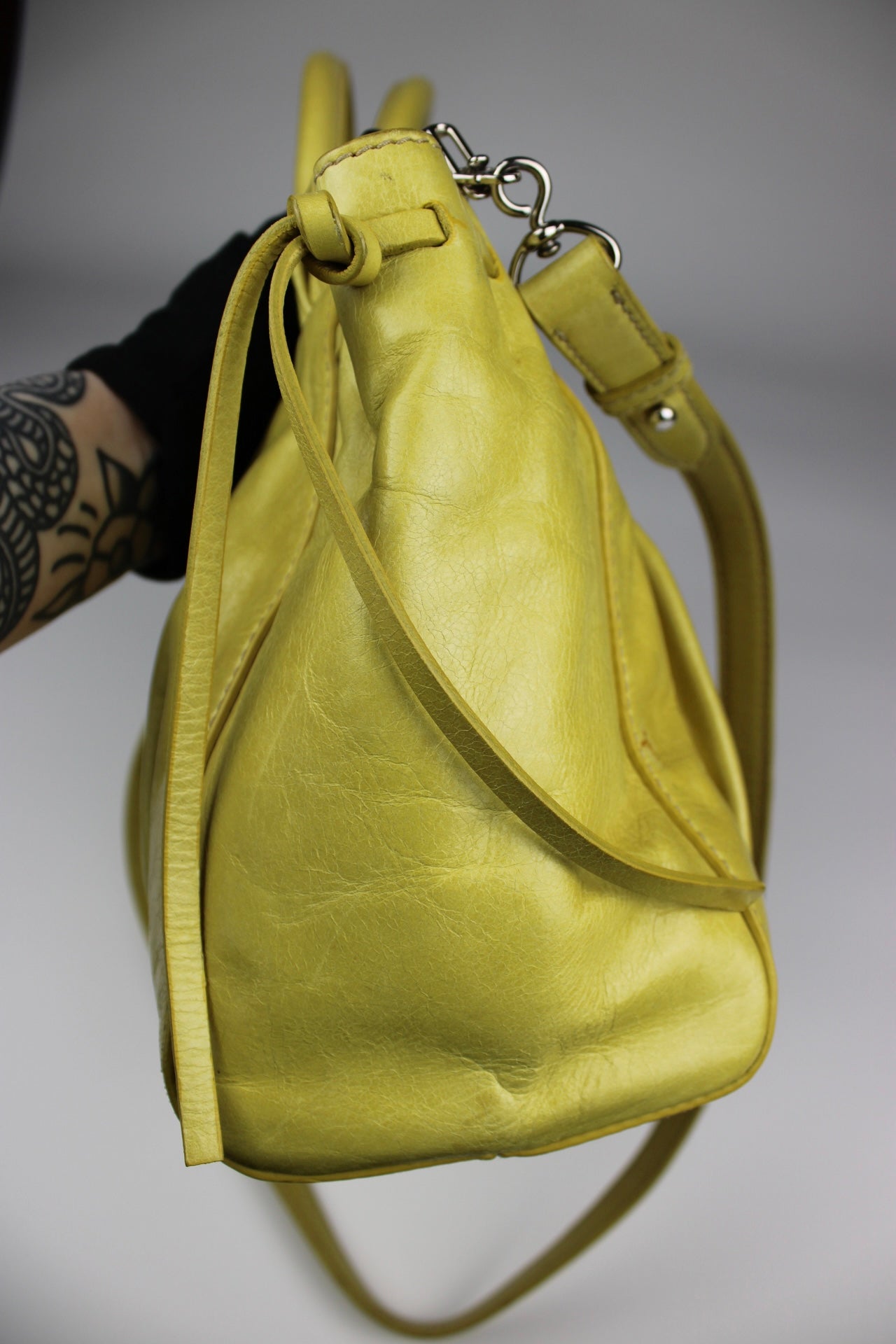 Miu Miu Yellow Vitello 2-Way Bag