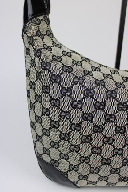Pre-owned Gucci Monogram Crescent Bag
