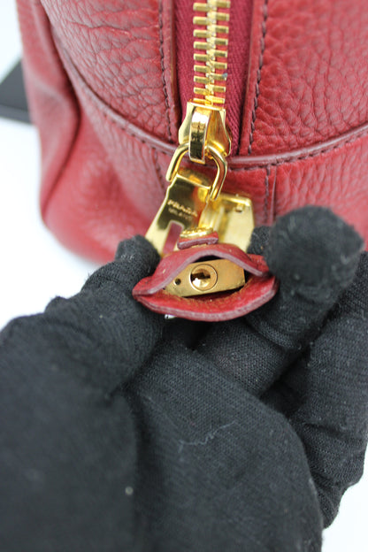 Prada Vit Daino Bauletto Leather Bag