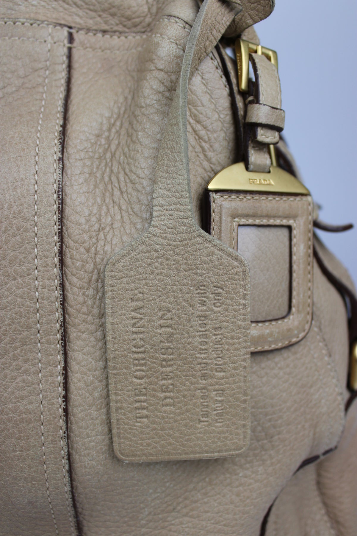 Pre-owned Prada Cervo Leather Hobo Bag