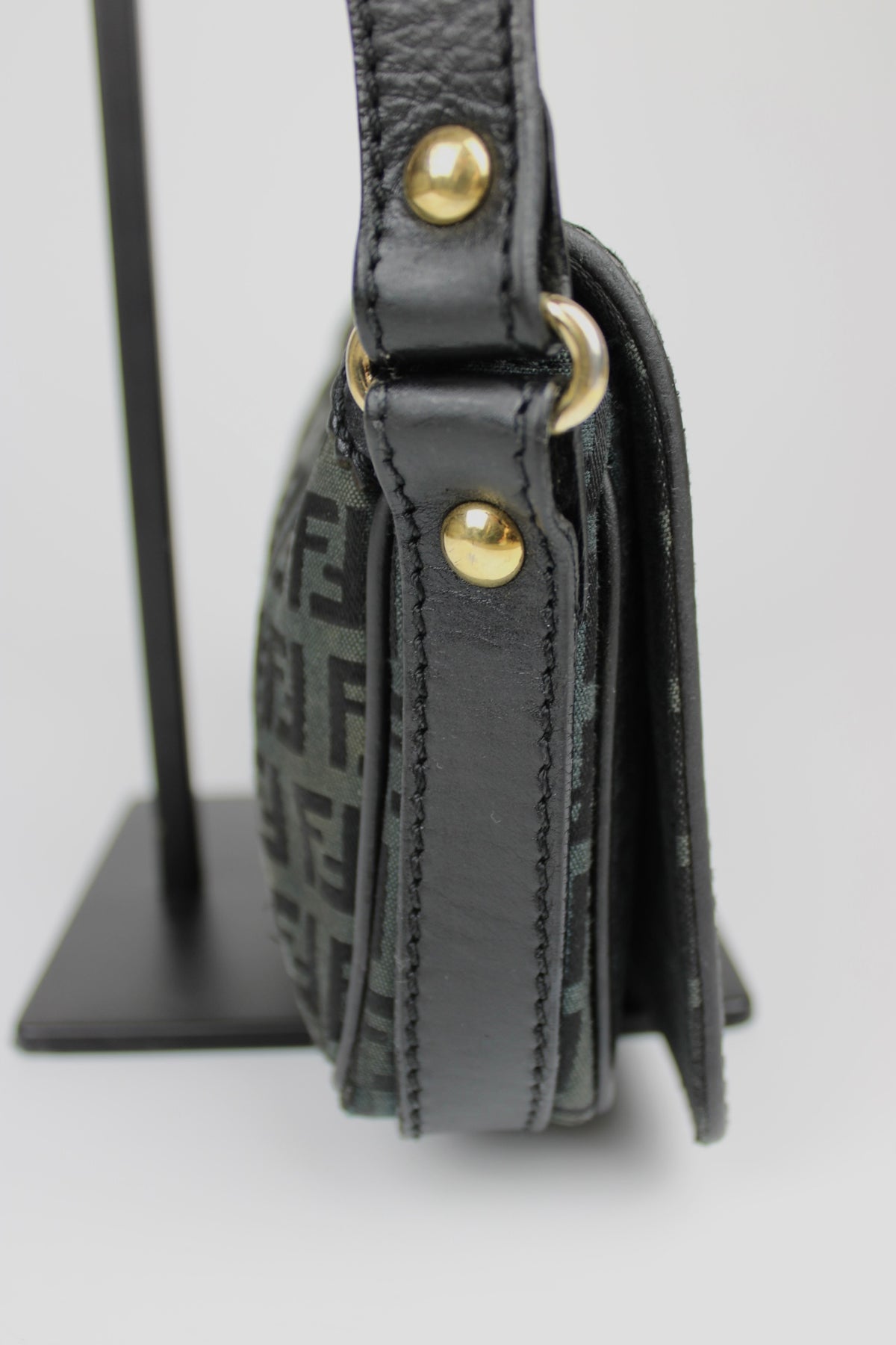 Pre-owned Fendi Zucchino Flap Shoulder Bag