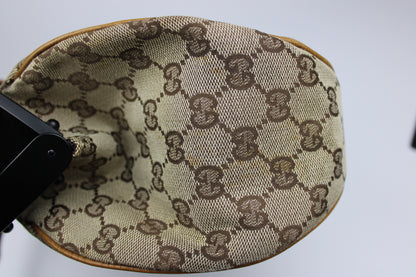 Gucci Monogram Pagoda Frame Bamboo Top Handle Bag