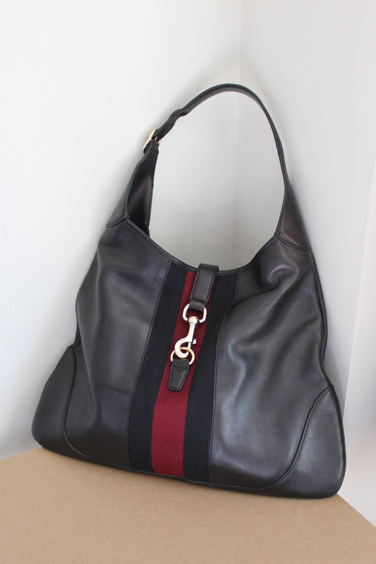 Gucci XL Jackie Leather Hobo Bag