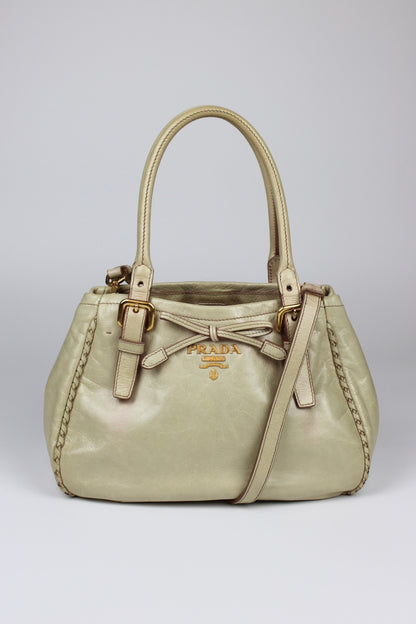 Prada Vitello Shine 2-Way Bow Bag