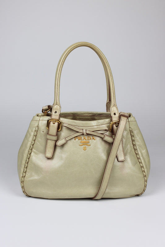 Prada Vitello Shine 2-Way Bow Bag